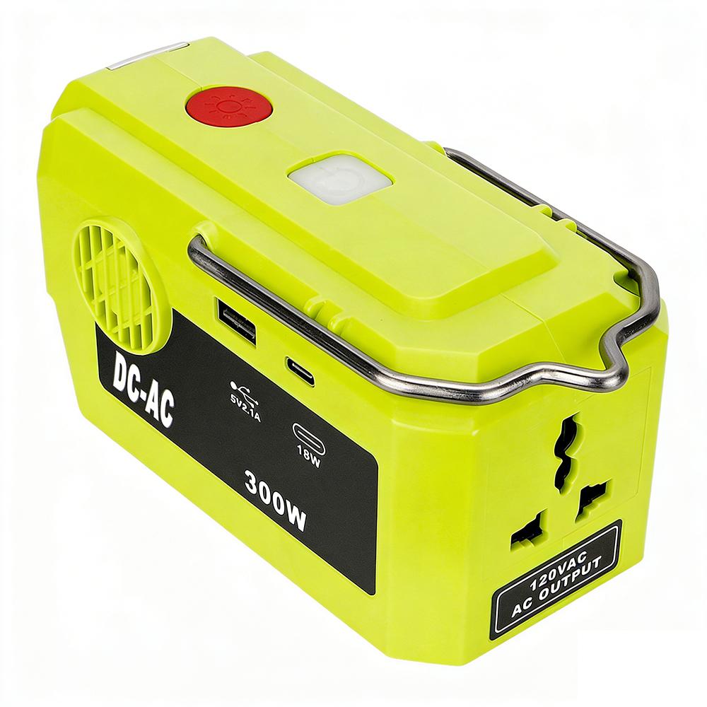 НОВЫЙ портативный инвертор питания для аккумулятора Ryobi 11 В Li-ion, адаптер с розеткой переменного тока, портом USB Type-C, 111 В-111 В, наружный источник питания