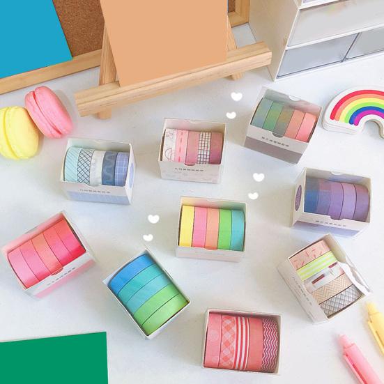 5 рулонов наклейки, декоративная красивая лента-наклейка на руку Васи Макарон для девочек