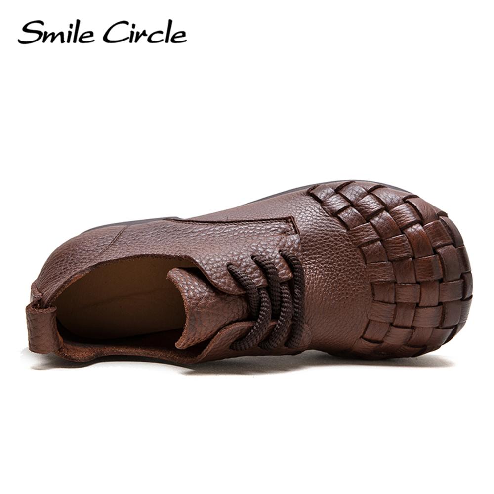 Осенние новые удобные однослойные туфли из воловьей кожи, простая повседневная женская обувь для путешествий в стиле ретро