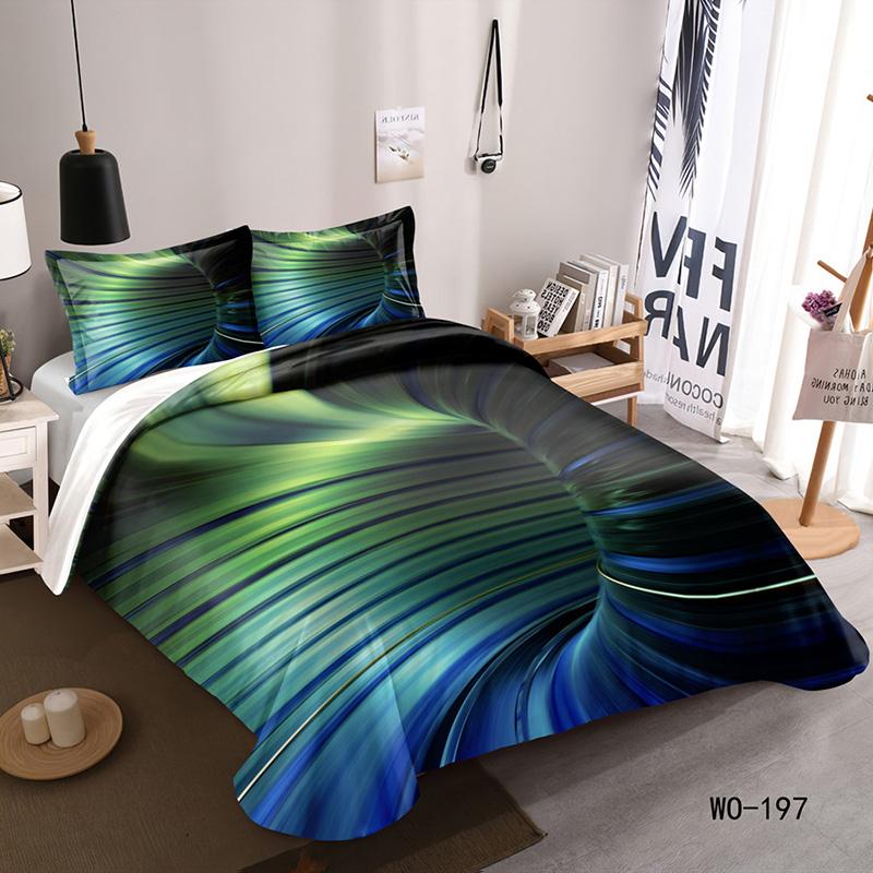 RunGrape 3D Пододеяльник Постельное белье Двуспальный Полуторный Королевский размер 240x220 Скандинавский Чехол на кровать 150 Евро Постельное белье Покрывало 200x200