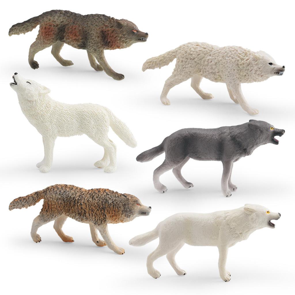 Natureinspired Animal Pvc Models Collection With Standing Wolf Figures For Childrens Toys