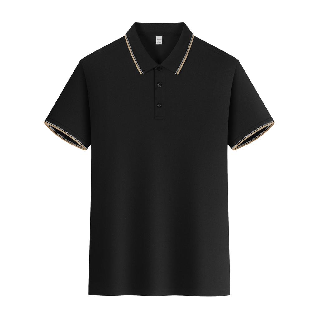 New Summer POLO Shirt Short-sleeved T-shirt Light Luxury Fragrance Cool Contrast Solid Color Lapel Top