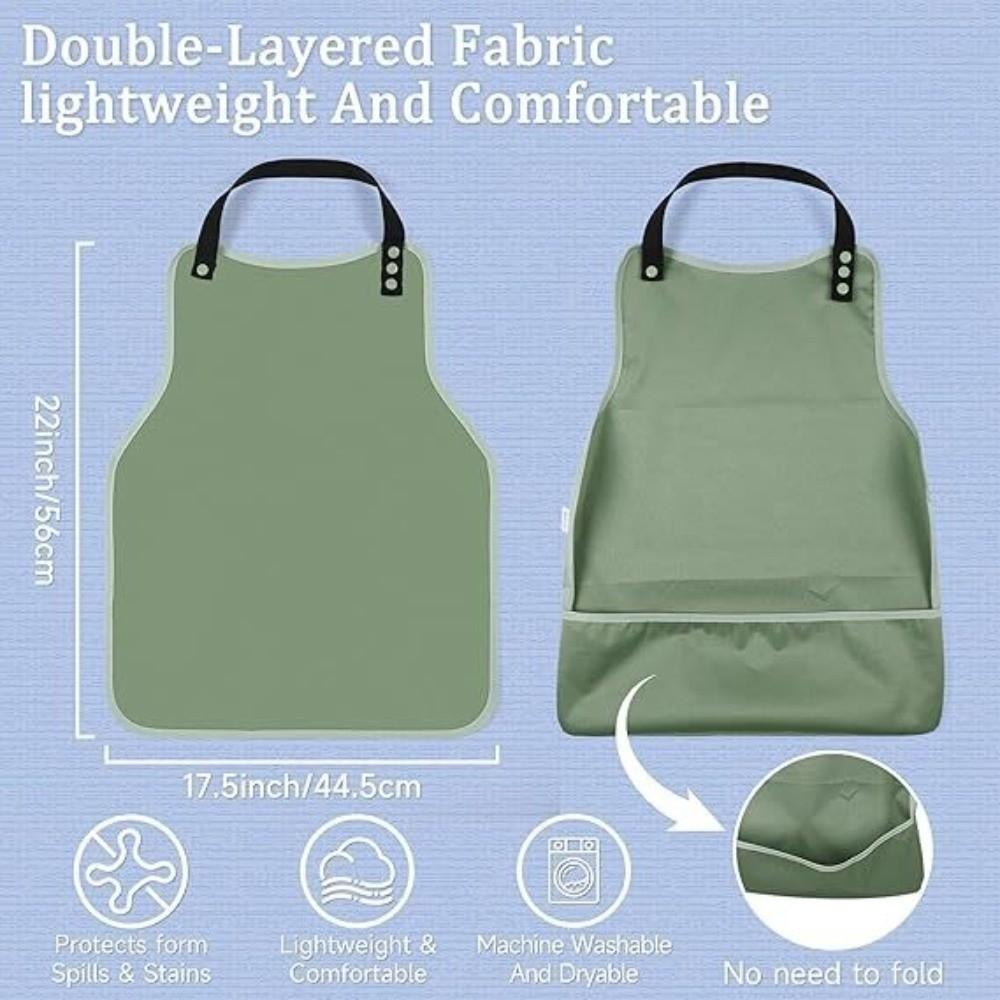 Spill-Proof Adult Feeding Bib Reusable Dining Clothing Protector Apron  Disabled Individuals