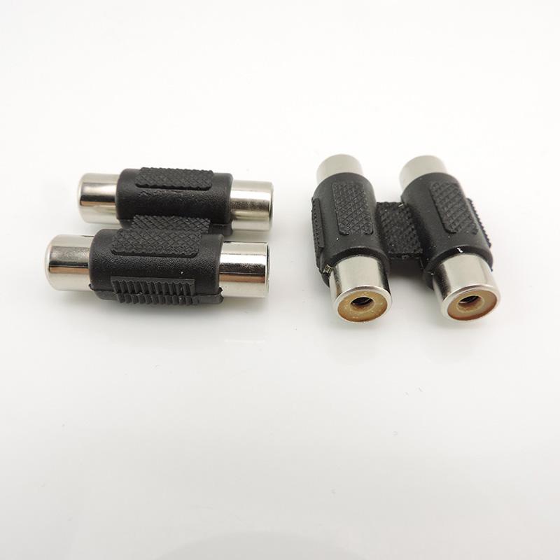 2 RCA гнездовой AV-переходник Mini to 2RCA гнездовой разъем адаптера гнездо удлинителя конвертер аудио-видео Q1