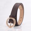 Womens Fashion Pu Leather Belt With Alloy Buckle For Casual Wear And Office Style