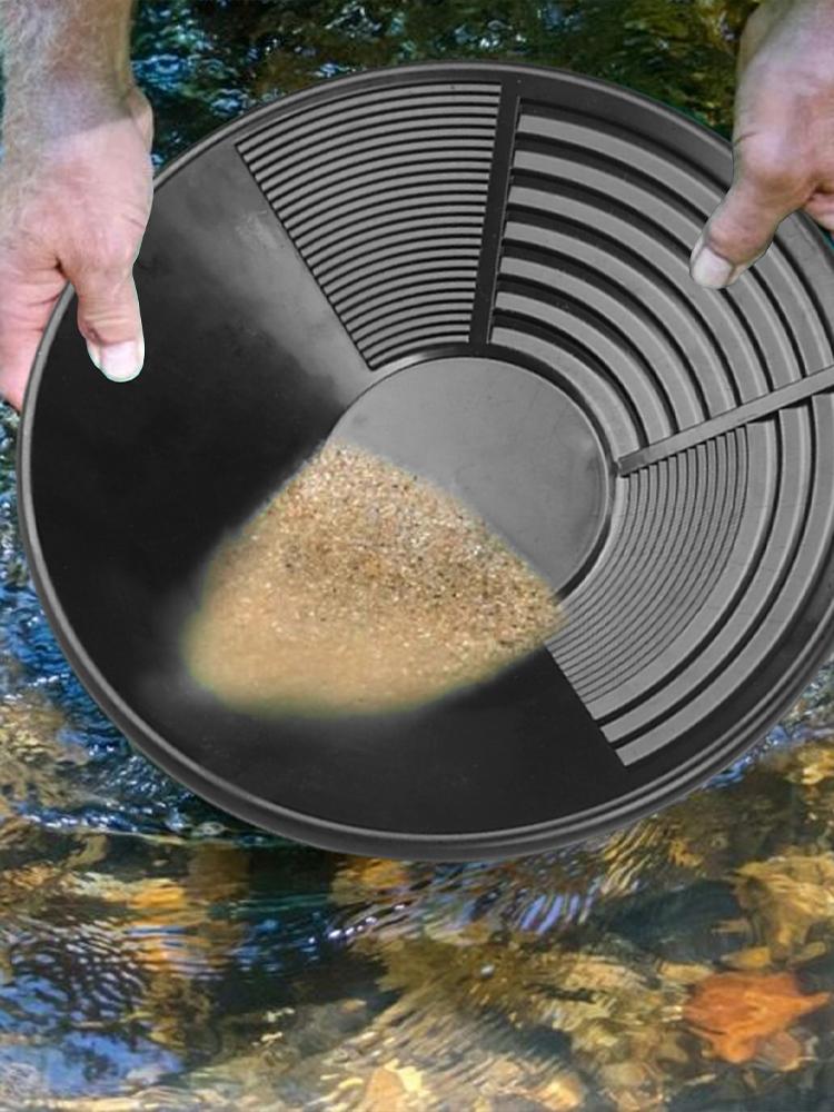 Gold Pan Mining Tool Ergonomic Gold Panning Tool for Turbulence Digging River Bedrock Mountain Outdoors Exploration