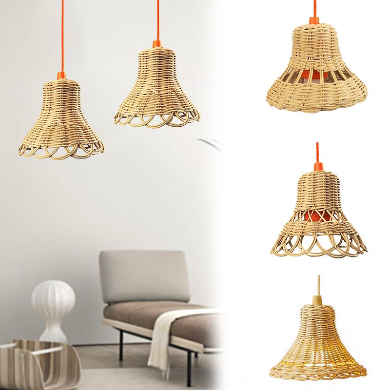 Ручное освещение Гостиная Подарок Украшение Абажур Скандинавский стиль Ротанг Бар Свет Чехол Ручное плетение Домашний декор