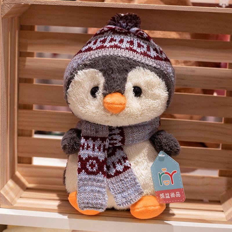 Scarf Penguin Plush Toy Cartoon Child Bedroom Decoration Scene Doll Backpack