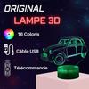 Lampe chevet 3D LED voiture de collection 2CV deux chevaux, Veilleuse changement de couleurs, Lampe tactile bureau chambre vintage