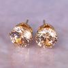 Ear Studs Elegant All Match Cubic Zirconia Round Exquisite Earrings