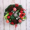 Grinch Green Monster Pine Cone Christmas Wreath Wall & Door Hanging Decoration