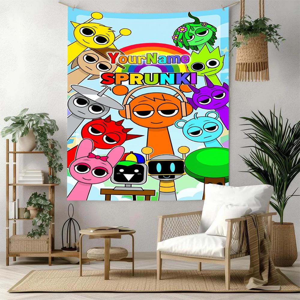 Numberblocks Custom Your Name Wall Decor Tapestry Art For Pet Memorial Birthdaywedding Party Backdrop Family Gift