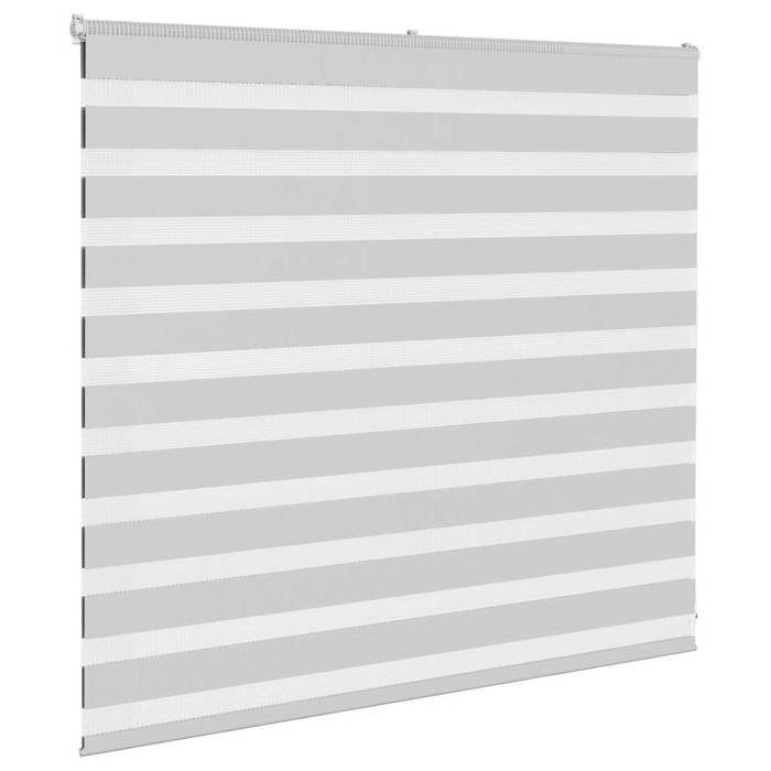 VidaXL Store Zebra Light Grey Fabric Width 150.9 Cm Polyester, Zebra Roller Blind, Zebra Blind for Window, Blind 4014428