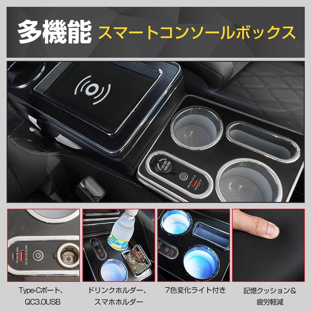 WALKEY Консольный бокс 7 цветов для Serena C27 Highway, совместимый с ранними и поздними моделями 2016 года, центральная консоль, Smart USB, подставка для напитков, многофункциональный отсек для мелочей