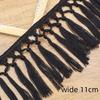 1Yard 11cm Wide Tassel Trim Ribbon Boho Style Macrame Tassel Ribbon  For Home Textile