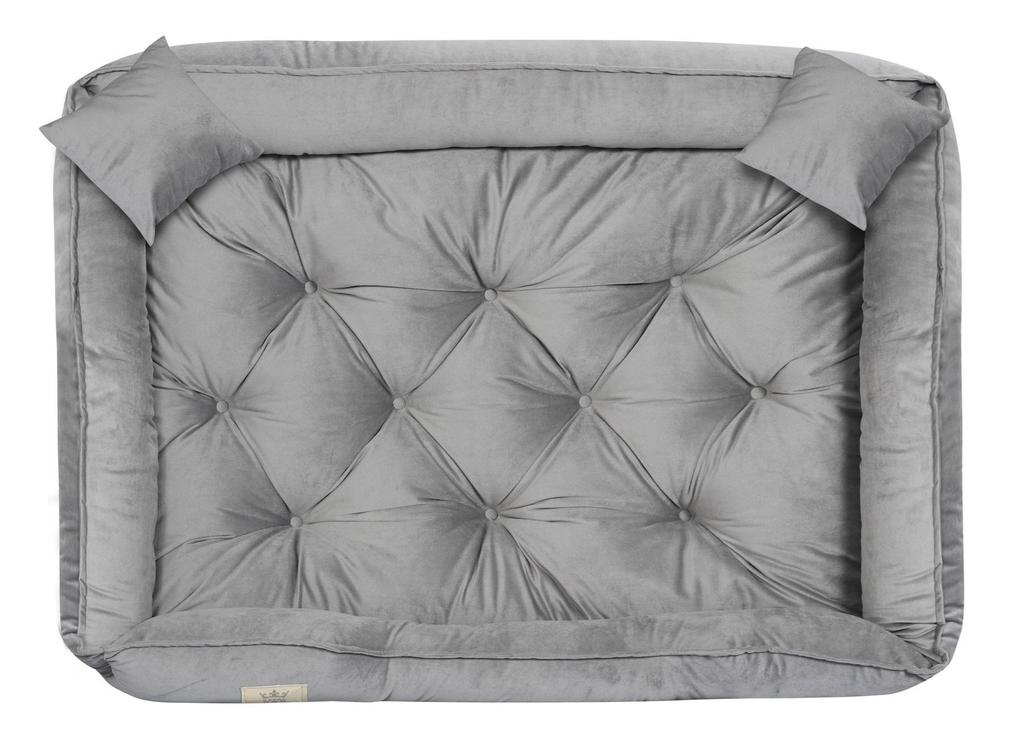 Velvet Dog Cat Bed Couch Playpen Gray 4 Sizes