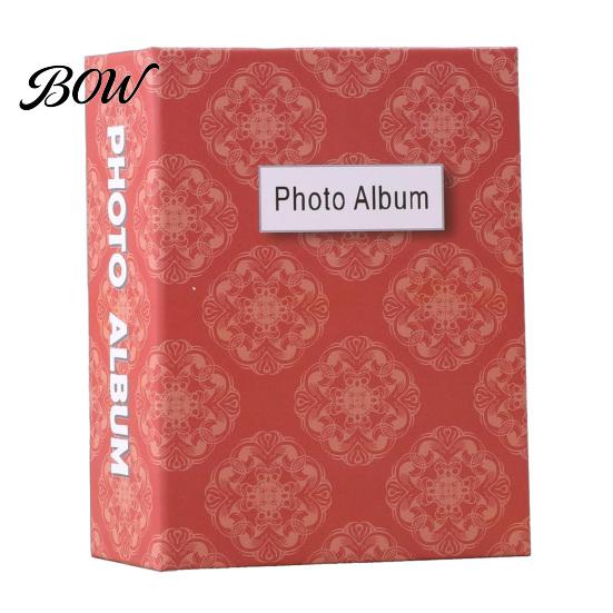 Retro Photo Album Album, 3 & 6 Inch Laminated Sleeve Vintage Classic Mini Scrapbook Plastic Insert for Polaroids Standard Photos, Portable