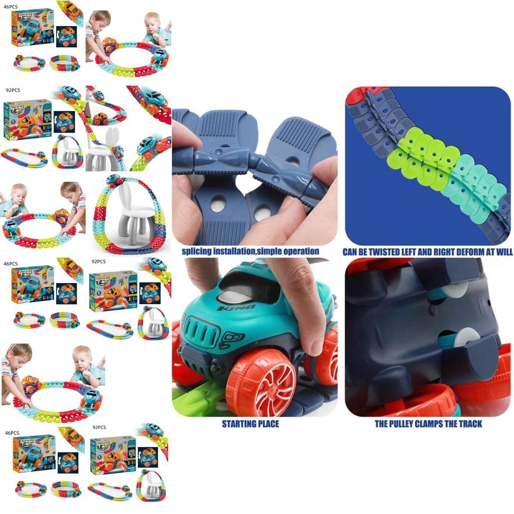 Magic Zero Gravity Car Track Play Set With Led Race Car And Glow In The Dark Rainbow Tracks Perfect Gift For Kids!