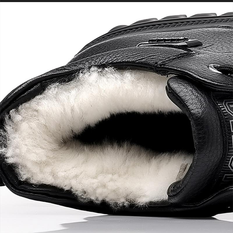 2024 зимняя обувь мужские ботильоны модный бренд мужская обувь натуральная кожа теплый плюш плоская нескользящая чисто черный D230