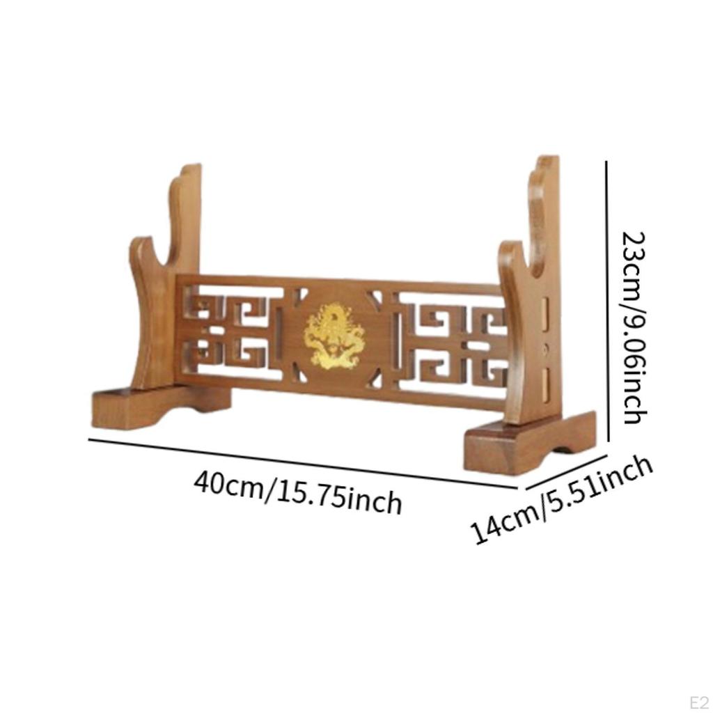 Горизонтальный держатель для японского меча, стойка из цельного дерева для светового меча и вакидзаси