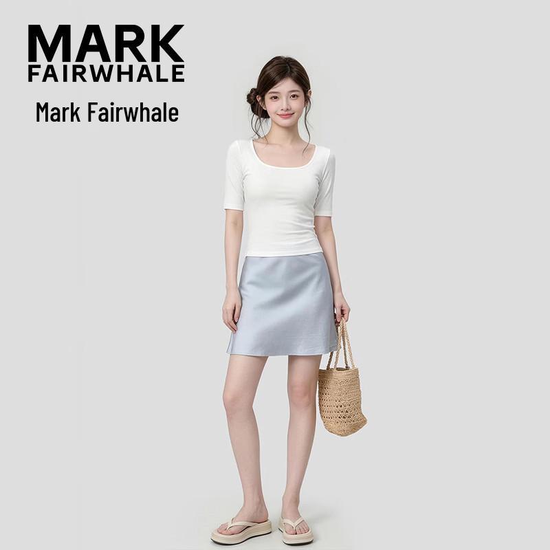 MARK FAIRWHALE Women's U-Neck Mid-Sleeve T-Shirt