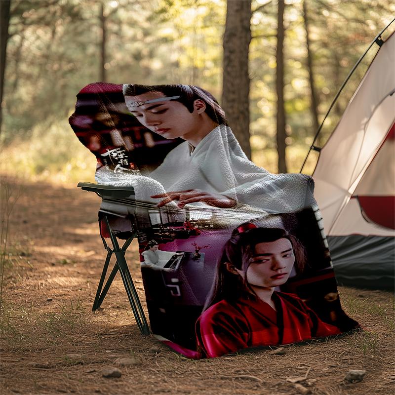 Elegant Dance Print Flannel Blanket, Soft Warm Lightweight Throw Blanket for living Room,Sofa Bed Camping office