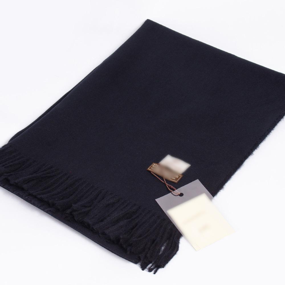 Thickened Solid Color Double Sided Imitation Cashmere Scarf Autumn and Winter Atmosphere Women's High End Versatile Men's Scarf Warm Shawl