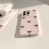 Минималистичный черный чехол для телефона с бантом, подходит для iPhone 17 16 15 14 13 12 11 Pro/Max/Plus, противоударная задняя крышка