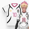 Japanese Anime Blue Lock Men'S&Women'S Soccer Jerseys Tee Ryusei Shidou&Itoshi Sae Role Playing T-Shirt V-Neck Sportswear Top