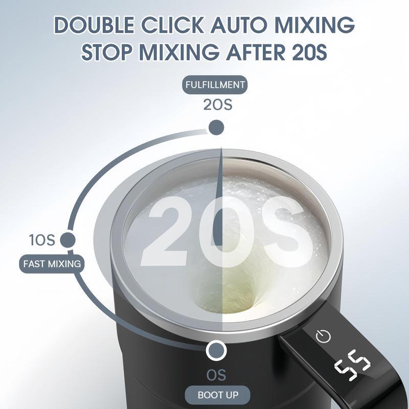 Новая USB перезаряжаемая автоматическая магнитная чашка электрическая кофейная самосмешивающаяся кружка IP67 водонепроницаемая пищевая безопасная 380 мл кофейная кружка для чая