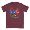 Men's Puerto Rico PR Hibiscus Coqui Frog T Shirt  100% Cotton Tops Vintage Short Sleeve Crew Neck Tees Graphic T-Shirts