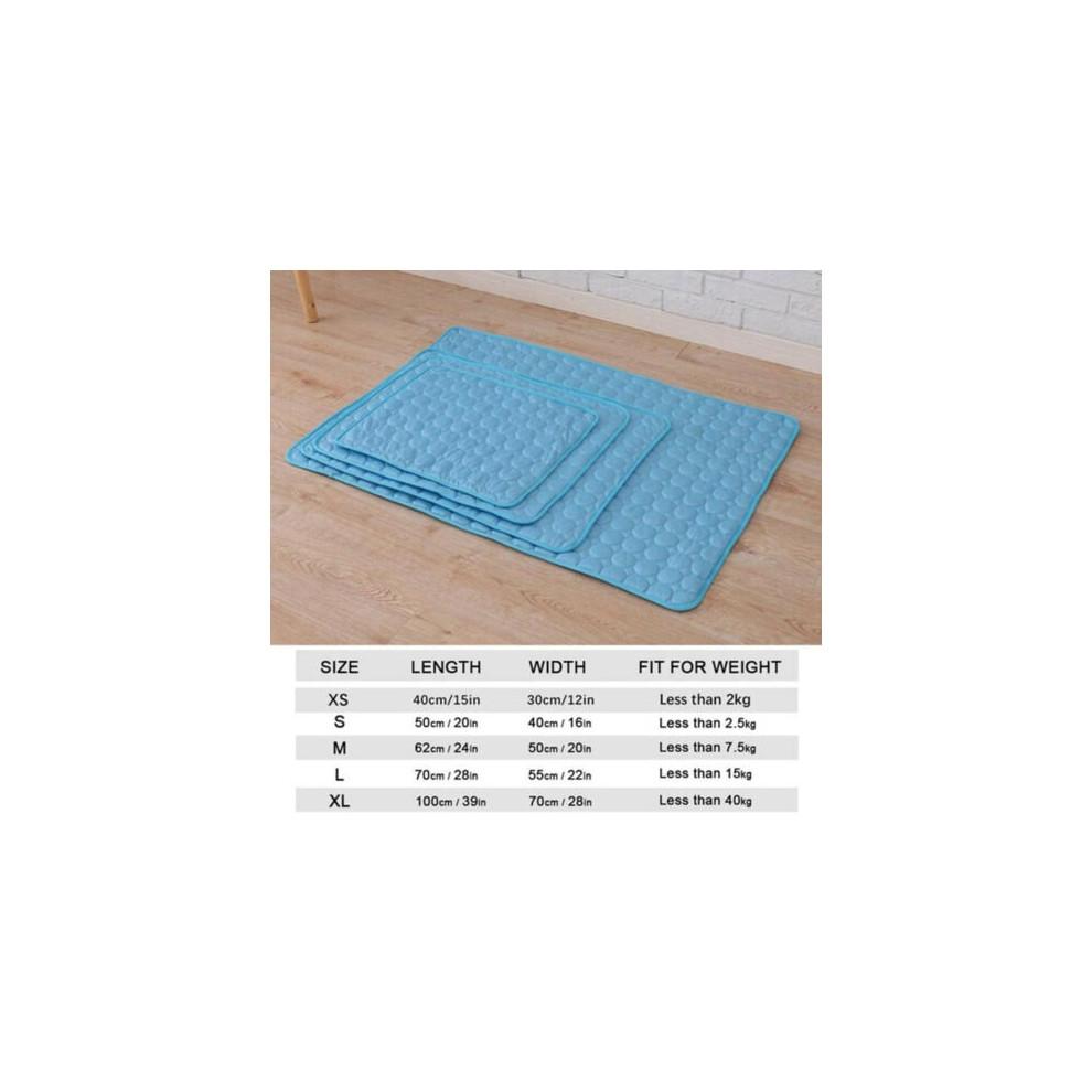 (M 62*50cm) Pet Self Cooling Gel Mat Cool Mat For Dogs Cats Pad Bed Mattress Heat Relief AA