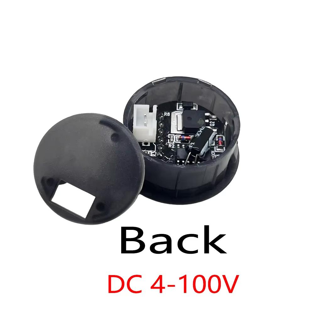DC 4-100V светодиодный цифровой дисплей круглый двухпроводной вольтметр цифровой вольтметр постоянного тока головка дисплея защита от обратного подключения