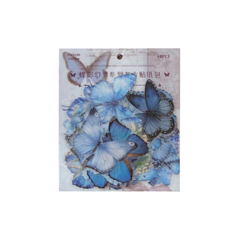 1 упаковка/40 шт. Набор цветных наклеек-бабочек, Яркие наклейки-бабочки для блокнотов, планировщиков, наклейки для ноутбуков