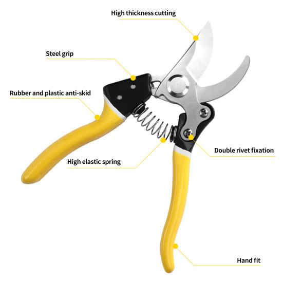 Садовые ножницы с острым лезвием, ножницы из нержавеющей стали для ветвей деревьев, ножницы для обрезки домашнего использования