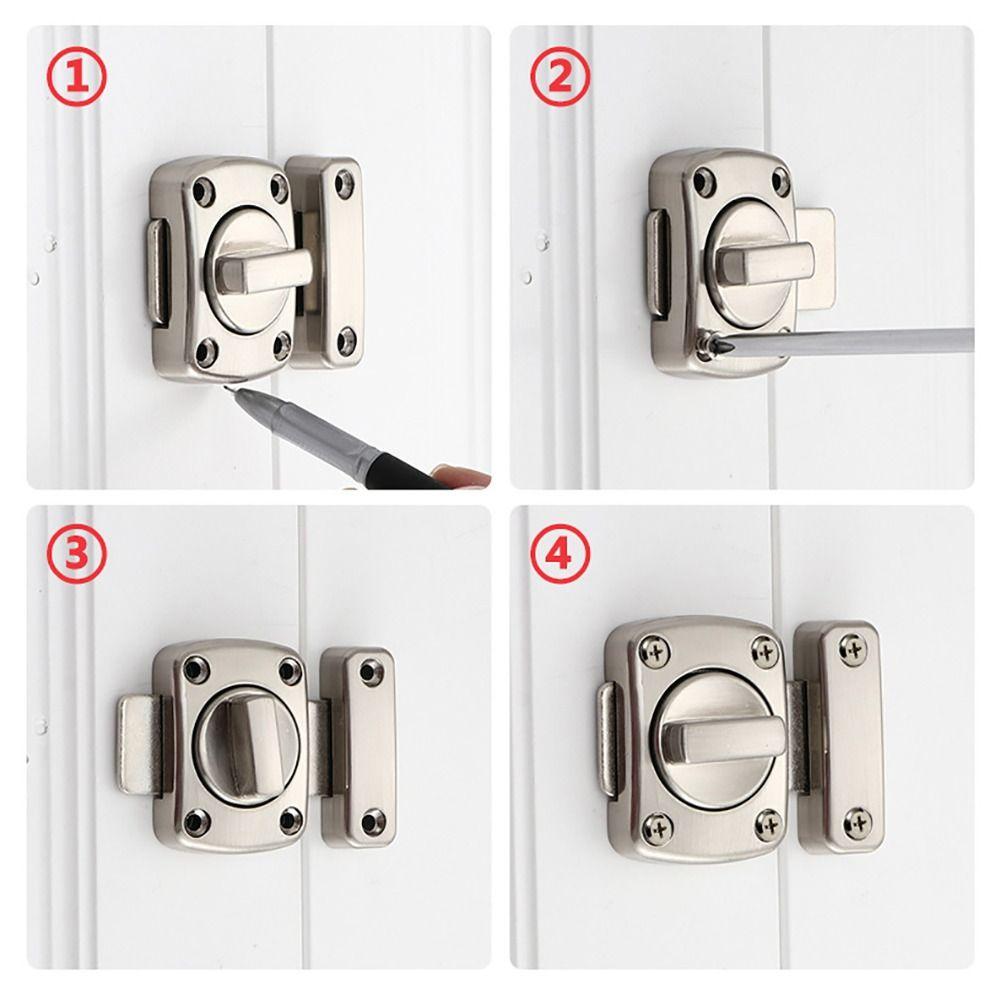 Sliding Gate Lock Door Bolt Security Protection Door Catch Buckle Anti-Theft Door Lock Hardware