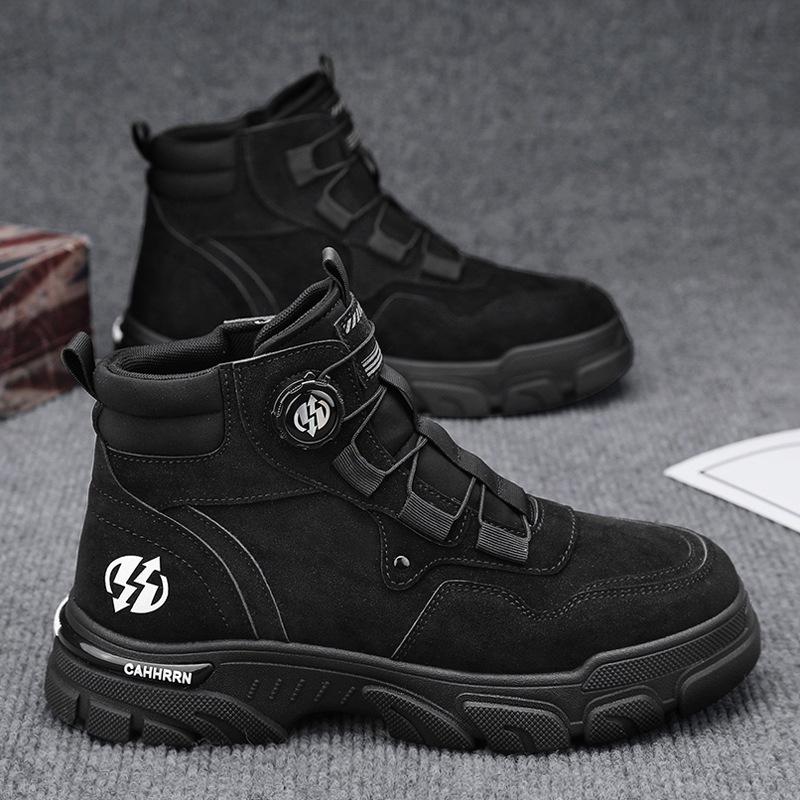 Autumn and Winter High-top Martin Boots Men's Outdoor Casual Tooling Locomotive Shoes Men's New Trendy Shoes
