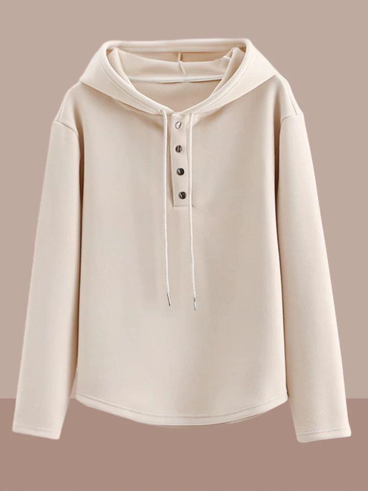 Женский свитшот с капюшоном из немецкого бархата, осень 2025 — стильный короткий топ с длинными рукавами