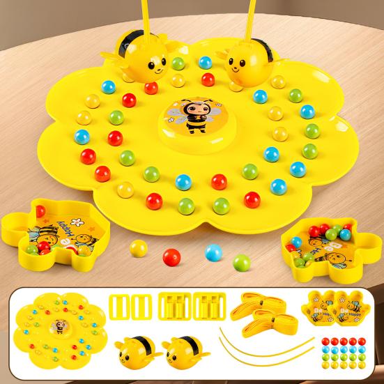Magnetic Bee Bean Picking Game with Headband Color Cognition Kids Parents