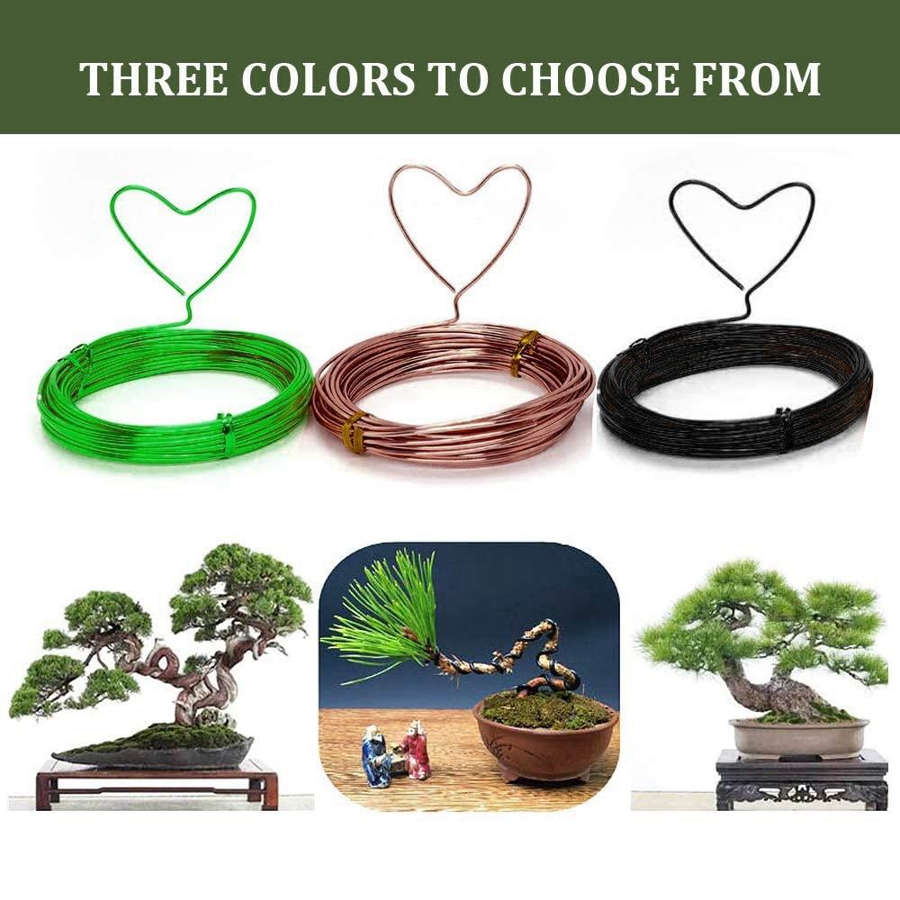 Bonsai Wire Kit- 9 Roll Anodized Aluminum Tree Training Wires In 3 Size For Shaping Styling Indoor Bonsai Trees