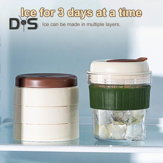 Портативная кофеварка для холодного заваривания с 3 штабелируемыми лотками для льда Бутылка-заварник из тритана без бисфенола А для холодного чая/холодного заваривания Термостойкая дорожная кружка для спортзала