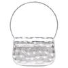 DIESEL Mirror Effect Chain Polyurethane Shoulder Crossbody Handbag Women handbag Silver X08396P6714H0535