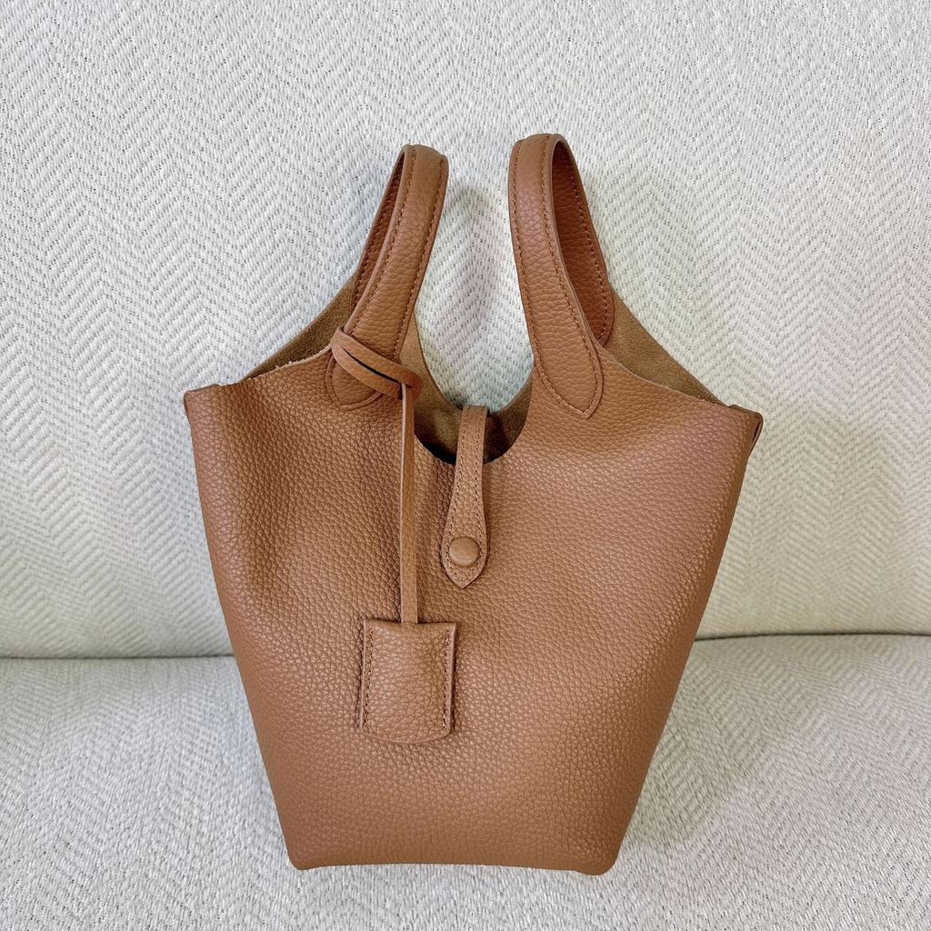 2025 Новый верхний слой TC коровьей кожи сумка-ведро для воды сумка-корзина для овощей Большая вместимость повседневная сумка через плечо на одно плечо женская сумка тренд