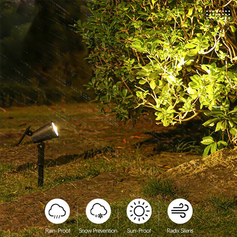 9 LEDs Solar Spotlights, Outdoor IP65 Waterproof, Spot Lights, Brightness Adjustable for Garden Backyard Driveway Patio Decor