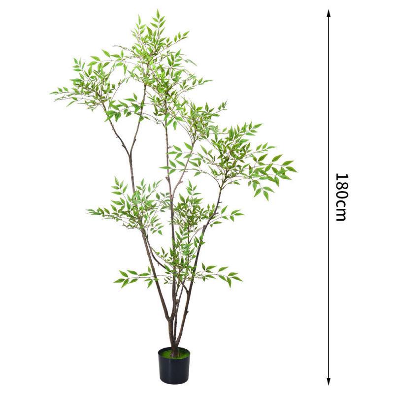 Artificial Indoor Plants & Trees: Monstera, Areca Palm, Jacaranda, Nandina, Rubber Fig - Free Shipping