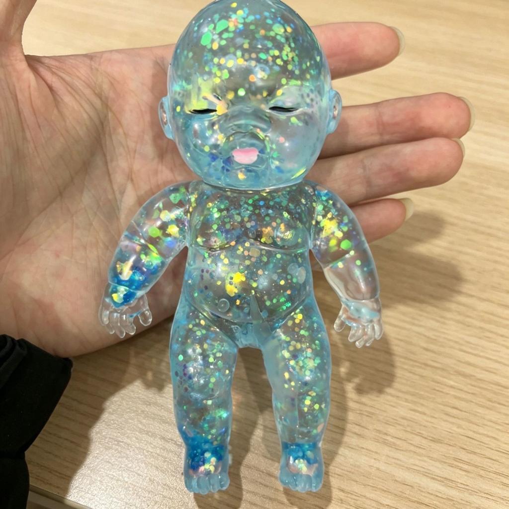 Stress Anxiety Relief 1pc Glitter Silicone Baby Squeeze Toys Slow Rebound Fidget Toys Soft Satisfying Sensory Toys For Kids