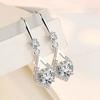 S925 Sterling Silver 1-2 Carat Moissanite Water Drop Earrings High-End Design Cute Casual Decoration For Girlfriend