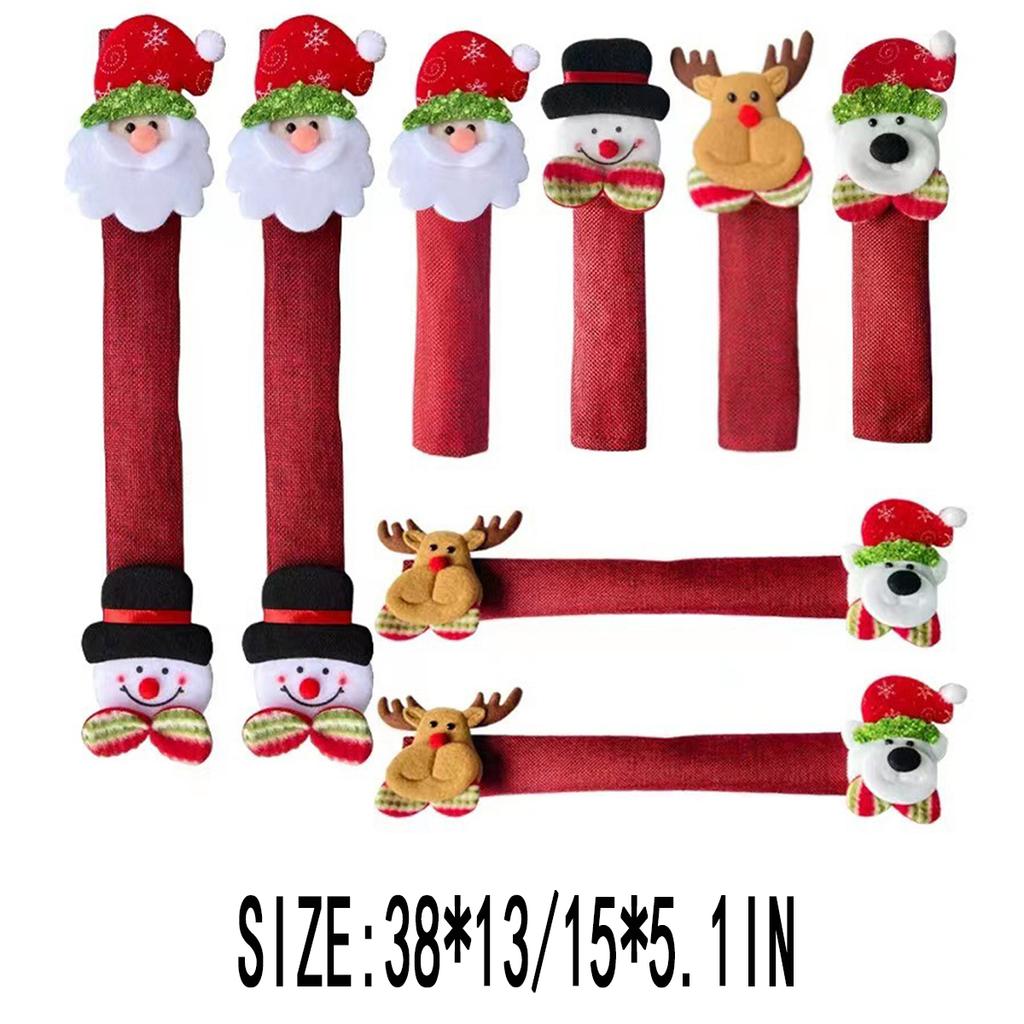 New Christmas Decoration Items: Creative and Cute Home Refrigerator Handles, Gloves, Microwave Oven Covers