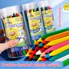 12-36 Color Kawaii Double-headed Triangle Crayon Children's Oil Painting Sticks Safe and Harmless Early Art Educational Supplies
