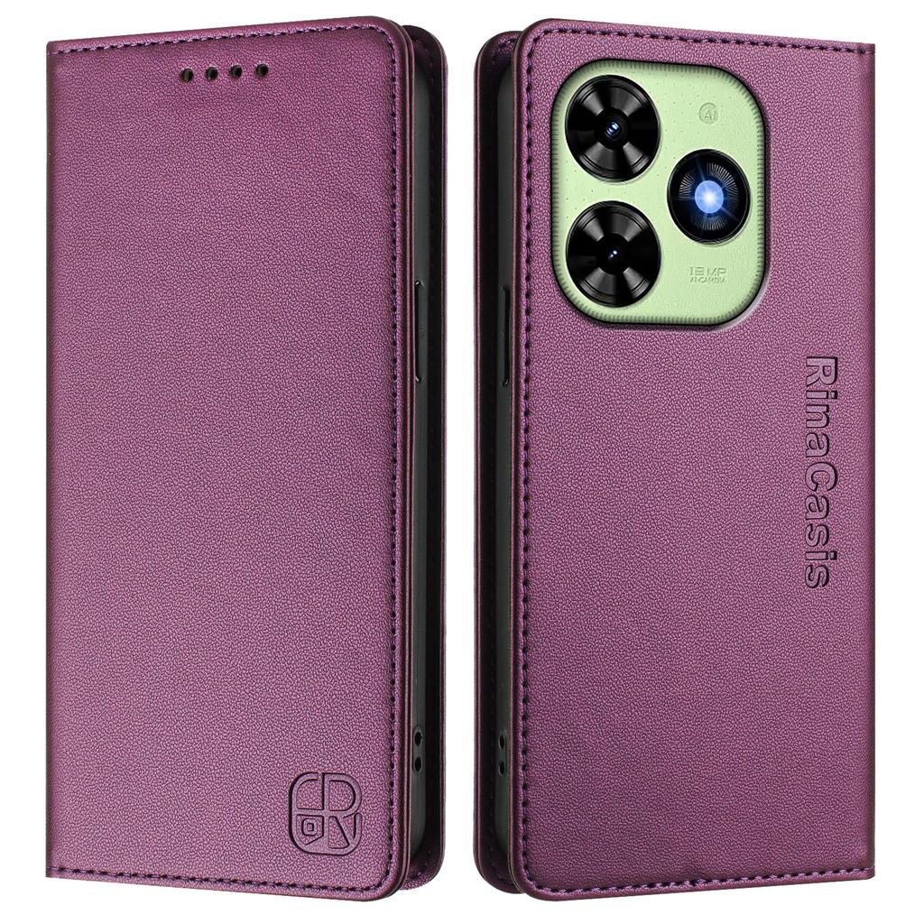 Для Tecno Pop 2, Pop 4, Pop 5, Spark 6 Go, Spark 7, Spark 8C, Spark 9, Camon 30, Camon 19... Премиальный чехол-кошелек из искусственной кожи, ударопрочный и с блокировкой RFID